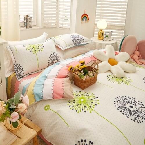 Cute sweet Plants Follower bedding set teen child kid,cotton twin full queen home textile bed sheet pillow case duvet cover