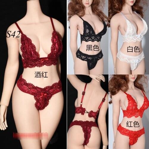1/6 Female Clothing Set Women Underwear Girl Lace Bra 12" collectible lady model toys