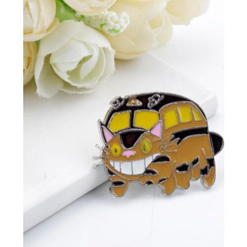 Japanese Anime Miyazaki Hayao Kawaii Cartoon My Neighbor Totoro Brooches Pins Girl Jeans Bag Decoration For Friend