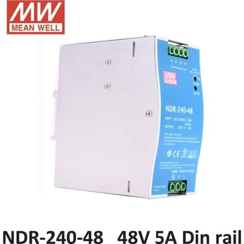 48V DC laboratory power supply MEAN WELL NDR-240-48 Single Output 240W 48V 5A Industrial DIN Rail Mounted Meanwell Power Supply
