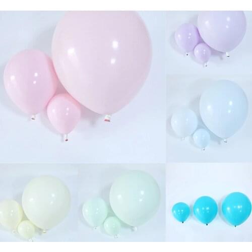 Double Pastel Macaron Latex Balloon Blue Balloon Birthday Decorations Kids Girl Baby Shower Wedding Gender Reveal Party Supplies