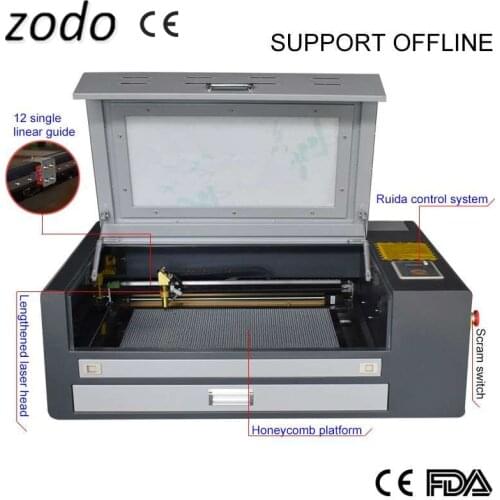 ZD4060 60W CO2 Mini CNC Laser Engraving Machinery Desktop Laser Engraver And Cutter Machine For Branding Logo On Wood Plastic