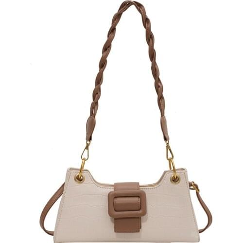 Contrasting Color Small Bag Female Summer 2021 New Trendy Fashion One-shoulder Messenger Underarm Bag Retro Small Square Bag