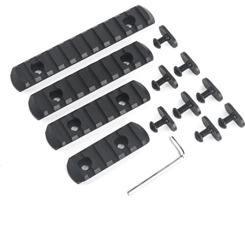 WADSN Tactical Airsoft Metal Rail For Magp Moe Hand Guard 20mm Picatinny fit for M-lok&Keymod Rails System Accessories 4Pcs/Pack