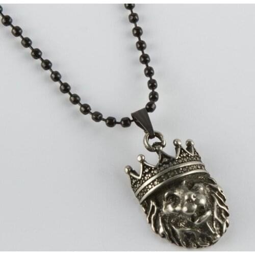 Lion King Figure Metal Male Necklace