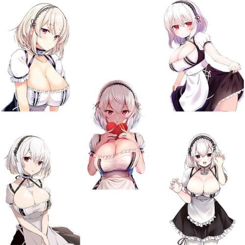 Three Ratels CA93 Azur Lane HMSSirius Sexy girl PVC sticker for car hood home decoration laptop Refrigerator toilet gift decals