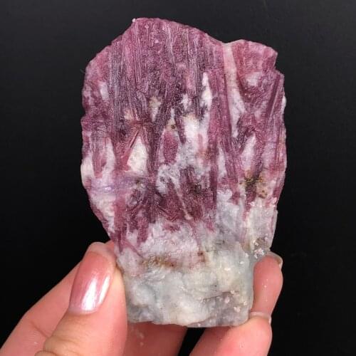 Natural Pink Tourmaline Crystal Mineral Association Rough Stone Specimen Rock Rare Original