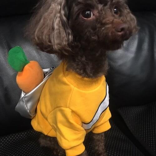 Pet Dog Clothes with bag dogs Sweatshirt For Small Dogs Casual Puppy Cat Costumes French Bulldog Bichon Clothing