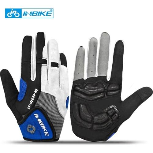 INBIKE Bicycle Bike Cycling Gloves Full Finger Gel Padded Outdoor Sports Skiing Glove Motorcycle Racing Climbing Gloves ciclismo