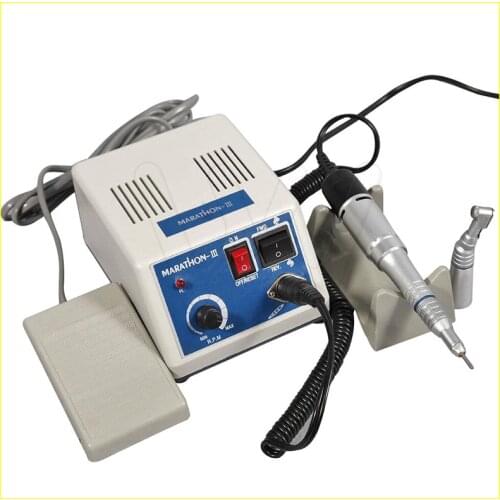 Dental Lab micromotor polish with contra angle straight handpiece SEAYANG MARATHON 3 Electric Motor