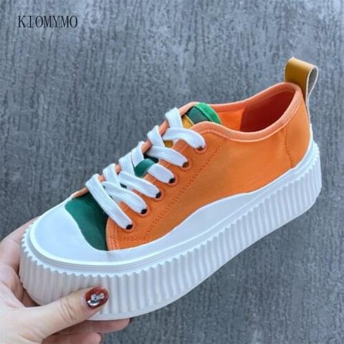 Low-Cut Canvas Shoes Womens Summer And Autumn 2021 New Style Thick-Soled Fashion Inner Increase White Shoes Women