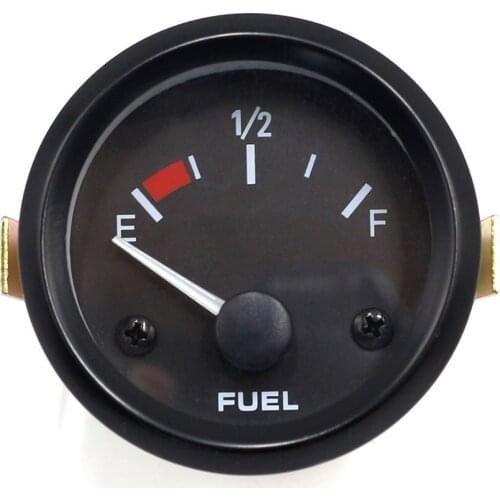 2"52mm Universal 12V Car Auto Fuel level Gauge with Fuel Float White Pointer Retro White Light Car Fuel Meter