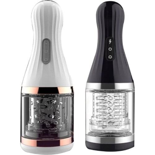 Electric Pronunciation Automatic Rotating 7 Speed Masturbation Cup Adult Sex Goods Vaginal Anal Sex Vibrator for Men