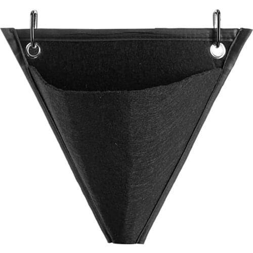 1/5Pcs Wall Mount Succulent Planter Basket Garden Pocket Triangle Plants Hanging Bag Flower Pot Hanger Holder with Hooks