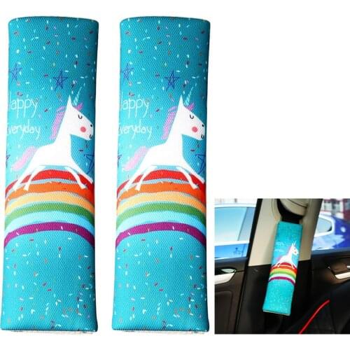 1pair Cute Car Auto Safety Seat Belt Harness Shoulder Pad Cover Children Protection Cover Cushion Support Car Pillow Seat Belts