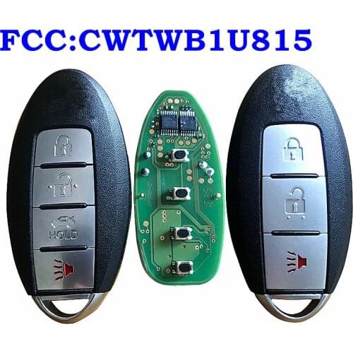3/4 Button Smart Prox Remote Car Key Fob For Nissan Sunny Teana Sylphy Sentra Versa 315Mhz ID46 Chip CWTWB1U815 TWB1U815