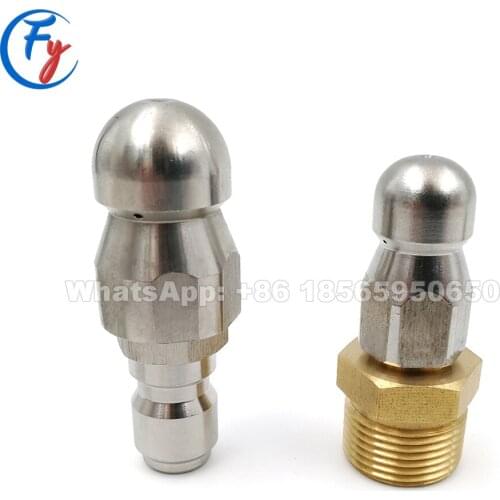 4.High Pressure Washer Sewage Pipe Cleaning Nozzle, Sewer Cleaning Jetter Nozzle