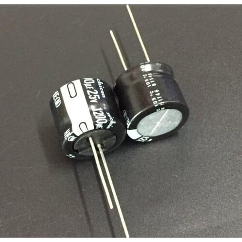 5pcs/50pcs 1200uF 25V NICHICON HE Series 18x16mm Extremely Low Impedance 25V1200uF Aluminum Electrolytic Capacitor