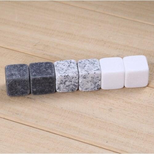 6Pcs Natural Whiskey Stones Rock Ice Stone Sipping Whisky Alcohol Cooler Wedding Favor Gifts Christmas Bar Accessories