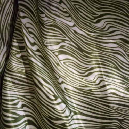 Zebra Satin Fabric Sewing Craft Material Silky Soft Fabric Craft Cloth Material