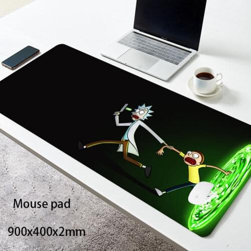 Anime Morty Large Mouse Pad xxl Computer Mousepad Tapis De Souris for Gamer Office PC Rick Desk Mat XXL keyboard mouse pad mat
