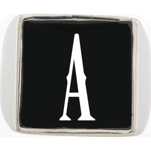 Fanssteel Stainless steel jewelry CUSTOM MADE Single one LETTERS INITIALS NAME Alphabet Number RING Personalized Customized gift