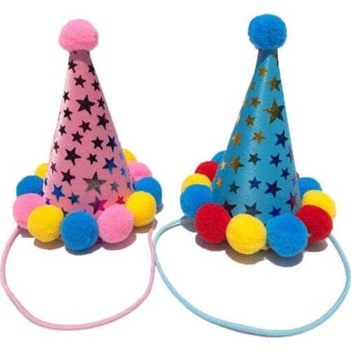 Dog Birthday Headwear Cap Pet Decor Crown Hat Bibs Puppy Kitten Favor Headband Christmas Festival Party Cat Supply