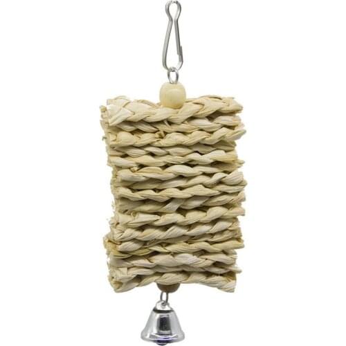 Bird Chewing Toy Interactive Funny Parrot Hanging Toy With Bell For Cage Pet Bird Cockatiel Cage Decoractive Toys Pet Supplies