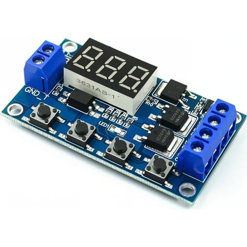 DC 12V 24V Dual MOS LED Digital Time Delay Relay Trigger Cycle Timer Delay Switch Circuit Board Timing Control Module DIY