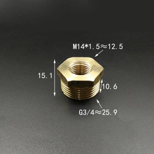 M14x1.5mm Female Turn DN20 3/4" BSPP Male Brass Connection Bushing Adapter Reducer Pipe Fitting Coupler