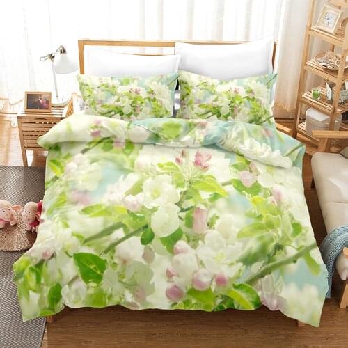 Fashion Floral Bedding Set Flower Quilt Cover Pillowcase Luxury Duvet Cover Dedding Soft Home Textiles
