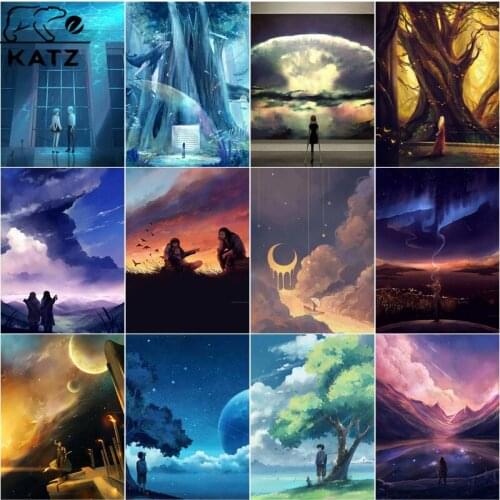 Interstellar Life Diamond Painting Futuristic Embroidery Crossing Diy Personal Landscape Mosaic Cross Stitch Home Decoration