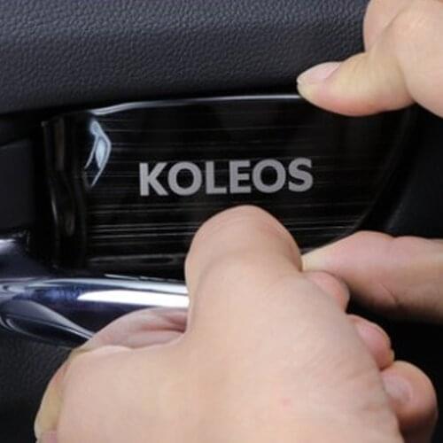 Car door bowl decorated patch interior Handle Protector Cover sticker For Renault Koleos 2017 2018 2019 accessories carstyling