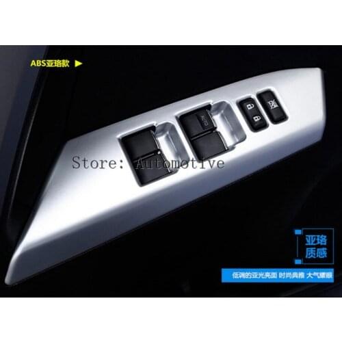 Only fit for Drive on Left!! ABS Matte Interior Interior Door Window Switch Cover Armrest for Toyota RAV4 2014 2015 2016 2017