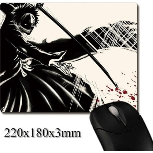 Fighting Kurosaki ichigo CG of anime BLEACH printed Heavy weaving anti-slip rubber pad office mouse pad Coaster Party favor gift