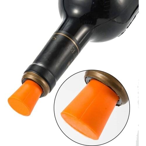 Round Head Silicone Wine Cork Bottle Stopper Wine Storage Twist Cap Plug Wine Reusable Vacuum Sealed Stopper