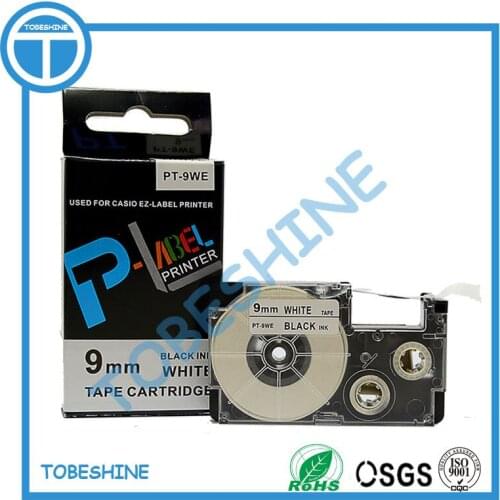 1pcs compatible cartridge kl tape of 9mm XR-9WE1 for EZ-label printers KL-60, KL-780, KL-120, etc