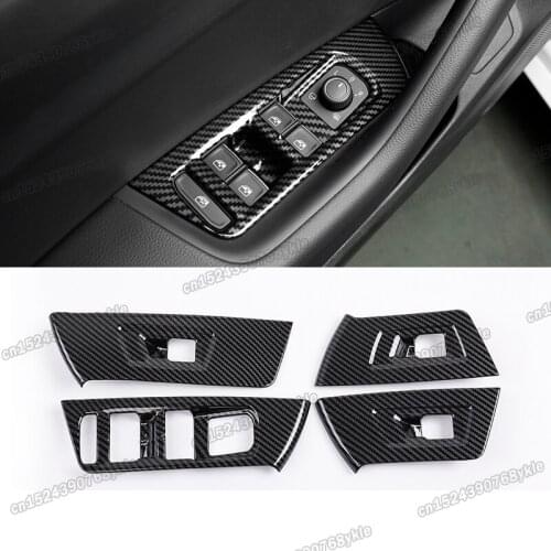 Carbon fiber for Volkswagen Arteon Vw Car Window Control Panel Decorative Interior switch Accessories 2018 2019 2020 2021 2022