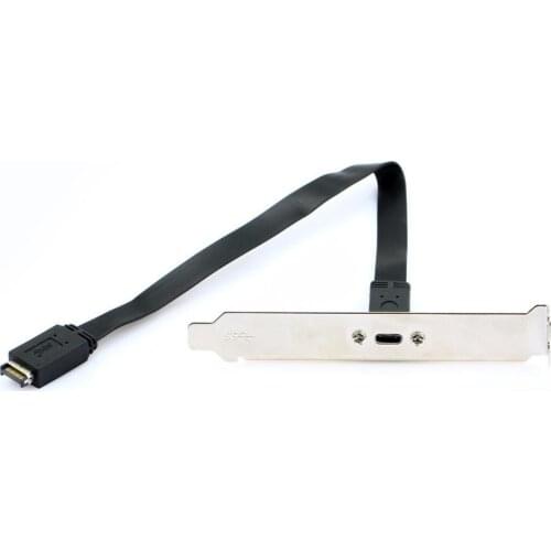 USB 3.1 Front Panel Header Type E To USB-C Type C Female Motherboard Expansion Line Connector Extension Cable with Baffle