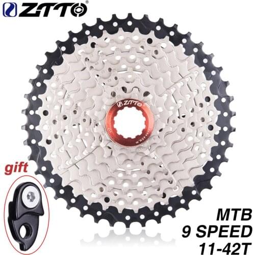 ZTTO MTB Bicycle Freewheel 9 Speed 11- 42T Cassette Freewheel Mountain Bike Bicycle Parts WIDE RATIO Compatible for M430 M4000
