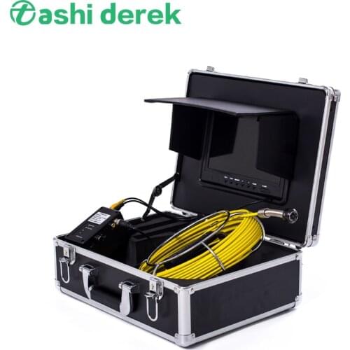 Support alumnium box night vision waterproof endoscope camera 100m cable 7'' TFT LCD color monitor long battery with metal case