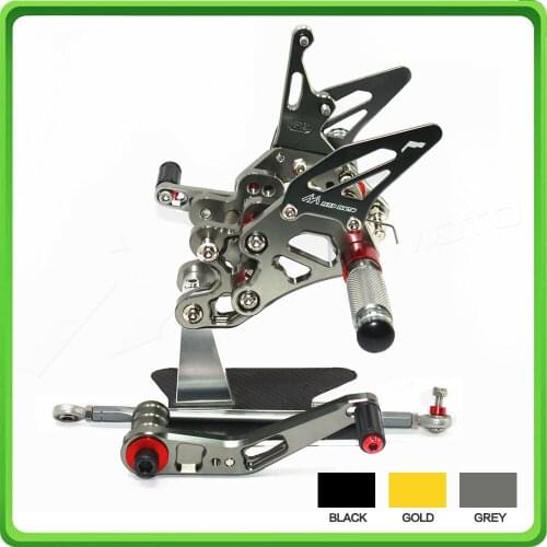 Rearsets rear set sets footrest foot pegs for Suzuki GSX-R 600/750 2011 2012 2013 2014 2015 2016 2017 2018 GSXR600 GSXR750 Gray