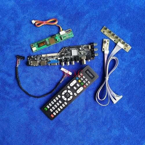 LCD screen drive board LVDS-30Pin 1CCFL 1024*768 Fit TX38D81VC1CAA/TX38D81VC1CAB/D DIY KIT HDMI-compatible VGA AV USB DVB Signal