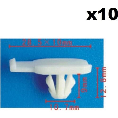 10 pcs Door Edge Guard Moulding Trim Clip for FORVW 7L0839069 Fit into hole:10.6mm