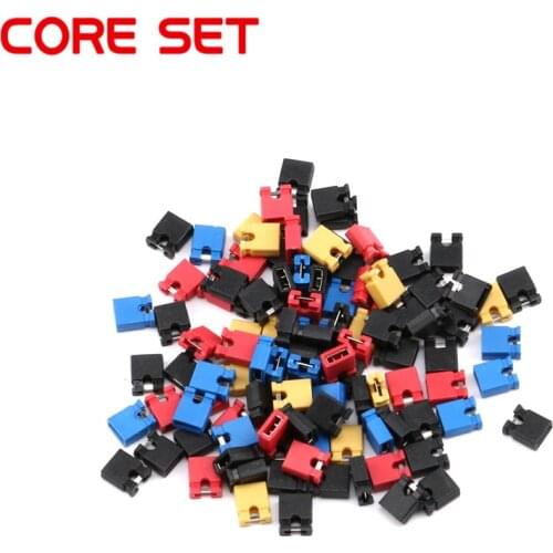 100pcs Pin Header Jumper blocks Connector 2.54 mm for 3 1/2 Hard Disk Drive CD/DVD Drive Motherboard and/or Expansion Card