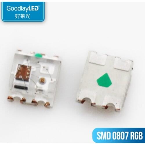 1000pcs 0807 Symphony WS2812 SMD led lamp beads RGB built-in IC programmable control 0807 colorful fast slow flashing