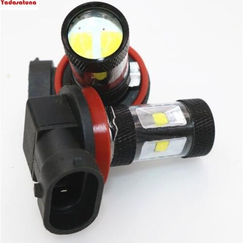 2* H11 Car bulbs Cree LED Chips High Power 30W Car DRL Daytime Running Light Fog Lamp Source parking H8 H9 12V 6000K White