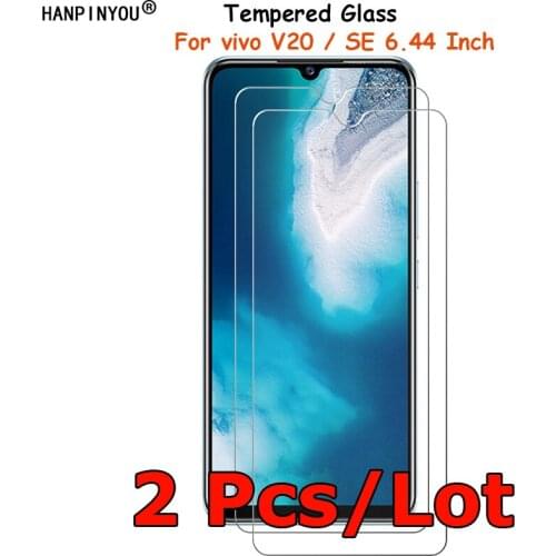 2 Pcs/Lot For vivo V20 / SE 6.44" Clear Tempered Glass Screen Protector Ultra Thin Explosion-proof Protective Film