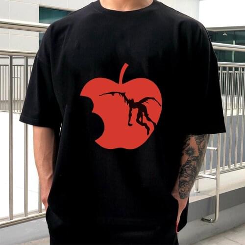 2021 Funny Men T-shirt Death Note Printed Harajuku Short Sleeve Casual Tee Shirt Femme