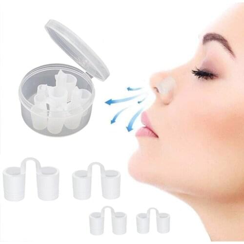 4PCS/lot Anti Snoring Breathe Easy Sleep Nose Clip Snore Stopper Aid Nasal Dilators Device Congestion Aid No Strips Cones